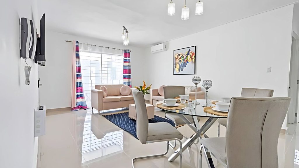 Salón, sala principal del apartamento privado azua republica dominicana