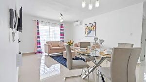 Salón, sala principal del apartamento privado azua republica dominicana