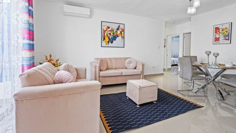 Salón, sala principal del apartamento privado azua republica dominicana